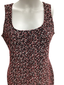 St John Size 10 Black, White & red Dress