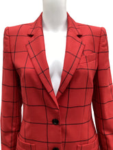 Load image into Gallery viewer, escada Size Small Red Plaid Blazers