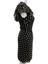 Load image into Gallery viewer, allen schwartz Size 2 Black &amp; Yellow Dress