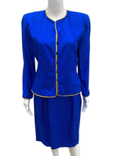 Load image into Gallery viewer, Adrianna Papell Size Medium Blue &amp; Gold 2 piece