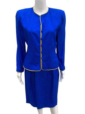 Adrianna Papell Size Medium Blue & Gold 2 piece