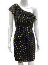 Load image into Gallery viewer, allen schwartz Size 2 Black &amp; Yellow Dress