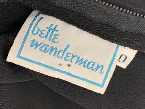 Bette Wanderman Size 6 Black & Gold Dress