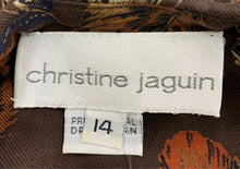 Load image into Gallery viewer, Christine Jaguin Size 14 Brown Print suit