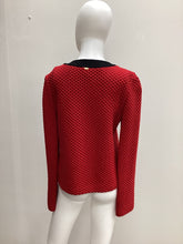 Load image into Gallery viewer, St John Size 8 Red &amp; Black Cardigan
