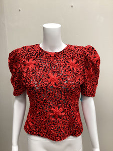 Made in France Size S/M Red & Black Top