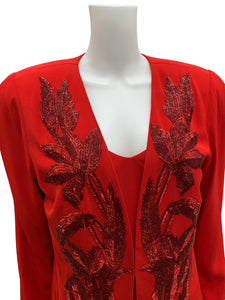 Vintage Size 16 Red suit