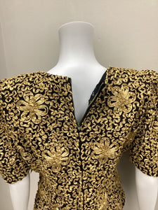 Made in France Size S/M Gold & black Top