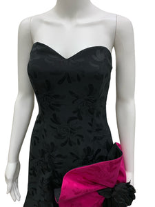 Size 8 Raul Blanco Black & Pink Dress