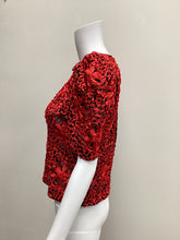 Load image into Gallery viewer, Made in France Size S/M Red &amp; Black Top