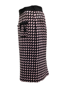 milly Size 6 Black & Pink Skirt