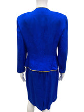 Load image into Gallery viewer, Adrianna Papell Size Medium Blue &amp; Gold 2 piece