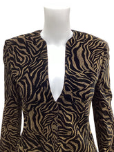Load image into Gallery viewer, versace Size Small Black &amp; Gold Blazers