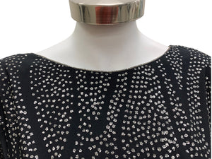 Vintage Black & Silver Dress