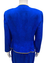 Load image into Gallery viewer, Adrianna Papell Size Medium Blue &amp; Gold 2 piece