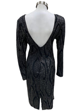 Load image into Gallery viewer, Vintage Black &amp; Silver Dress