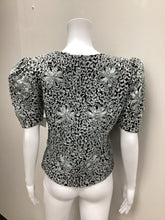 Load image into Gallery viewer, Made in France Size S/M Grey &amp; Black Top