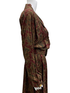 Maggy London Burgundy Print Size Large Dress