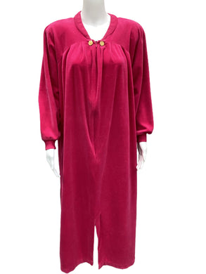 Christian Dior Size Small Hot Pink Velour Robe