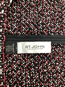 St John Size 10 Black, White & red Dress