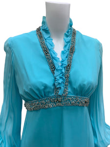 Vintage Size Medium sky blue Dress