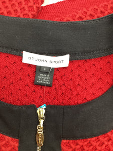 St John Size 8 Red & Black Cardigan