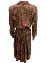 Load image into Gallery viewer, Maggy London Burgundy Print Size Large Dress